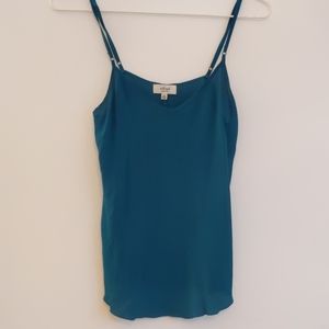 Aritzia silk teal tank